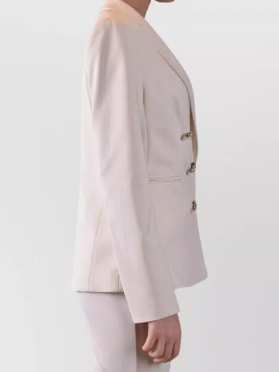 Pinko Tailored Jackets Gold Buttons In Neutral