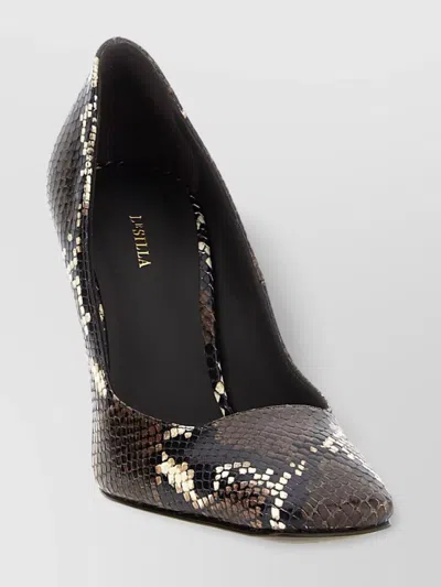 Le Silla 100mm Vittoria Python-print Pumps In Brown