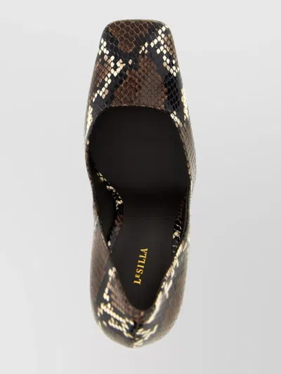 Le Silla 100mm Vittoria Python-print Pumps In Brown