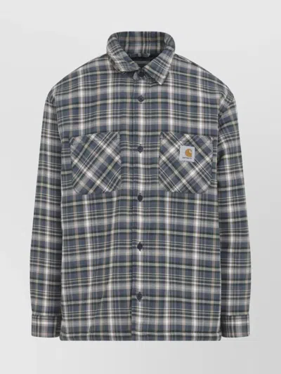 Carhartt Cronyn Shirt Jacket Plaid Pattern In Blue