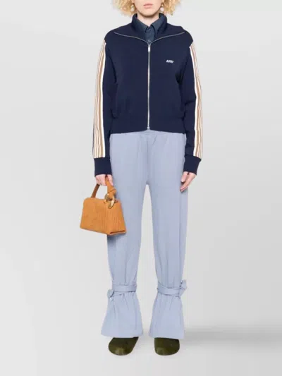 Autry High Neck Zip-up Sweatshirt In Blue