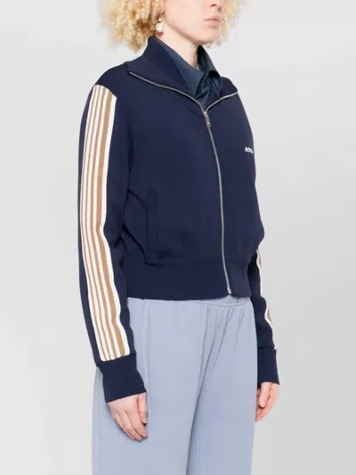 Autry High Neck Zip-up Sweatshirt In Blue