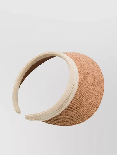 Helen Kaminski Top Open Woven Strap Adjustable Hat In Brown