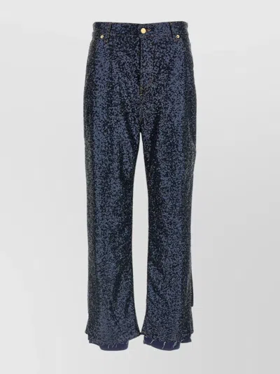 Darkpark 'lisa' Trousers Sequin Embellishment In Blue
