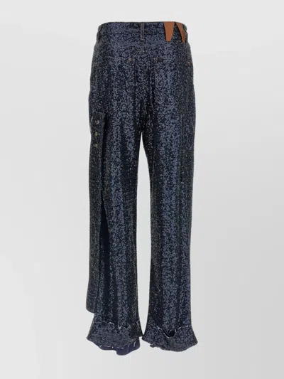 Darkpark 'lisa' Trousers Sequin Embellishment In Blue