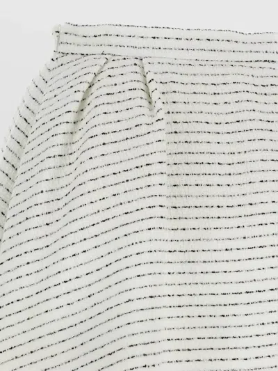 Alessandra Rich Tweed Skirt With A-line Silhouette And High Waist In White