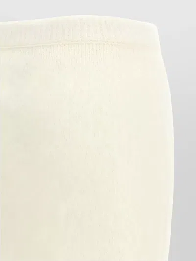 Alessandra Rich Mohair Skirt With Ribbed Waistband And Button Detailing In Metallic