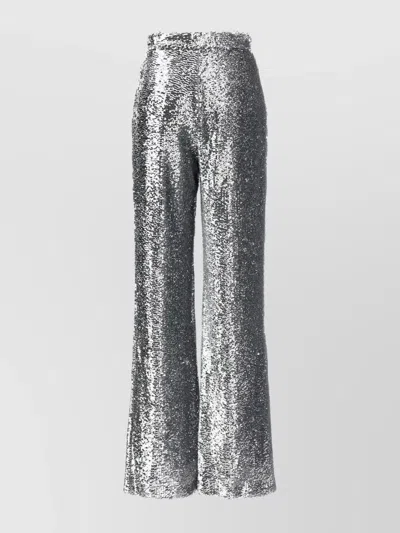 Giuseppe Di Morabito Sequin Embellished Wide Leg Trousers In Silver