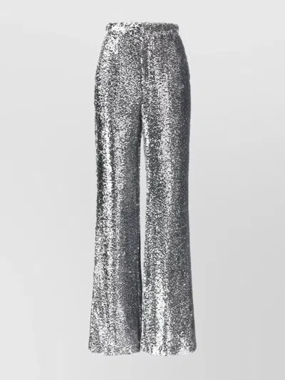 Giuseppe Di Morabito Sequin Embellished Wide Leg Trousers In Silver