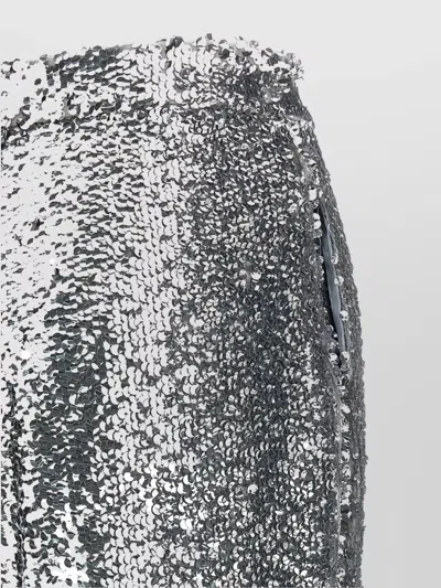 Giuseppe Di Morabito Sequin Embellished Wide Leg Trousers In Silver