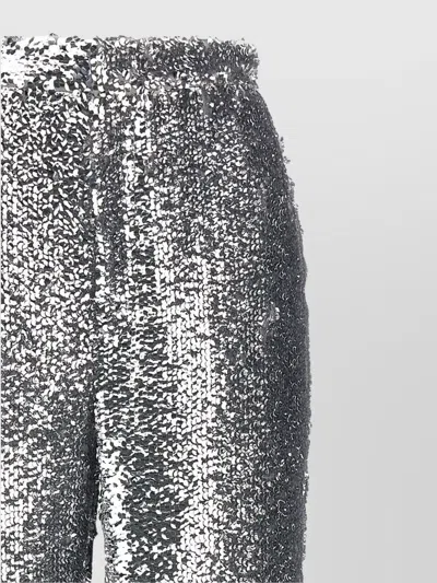 Giuseppe Di Morabito Sequin Embellished Wide Leg Trousers In Silver