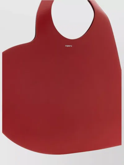 Coperni Heart-shaped Red Calfskin Tote Bag With Adjustable Handle