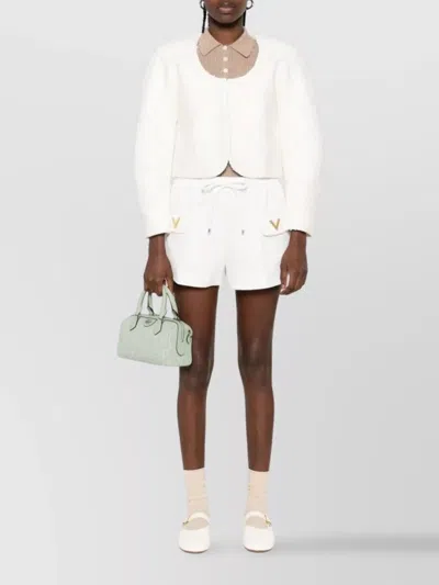 Valentino Pocket-detail Drawstring Shorts In White