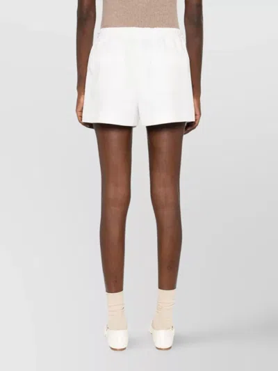 Valentino Pocket-detail Drawstring Shorts In White