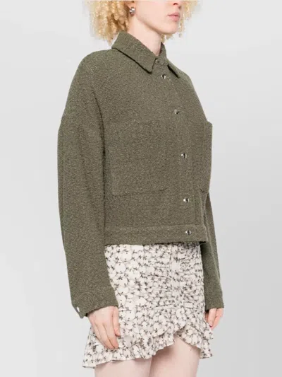 Iro Cotton Jacket Patch Pockets In Gray