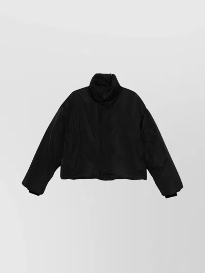 Ami Alexandre Mattiussi Quilted Jackets With Front Pockets And High Collar In Black