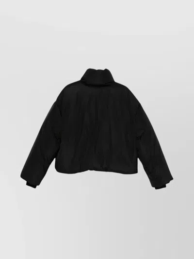 Ami Alexandre Mattiussi Quilted Jackets With Front Pockets And High Collar In Black