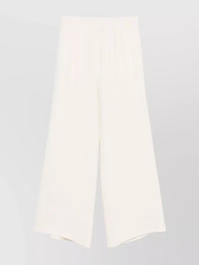 Fabiana Filippi Wide-leg Trousers With Elasticated Waistband In Neutral