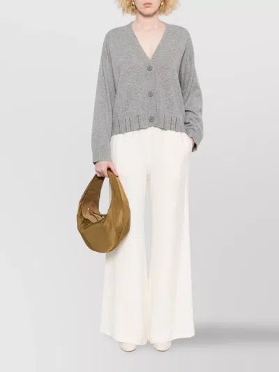 Fabiana Filippi Wide-leg Trousers With Elasticated Waistband In Neutral