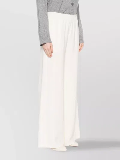 Fabiana Filippi Wide-leg Trousers With Elasticated Waistband In Neutral