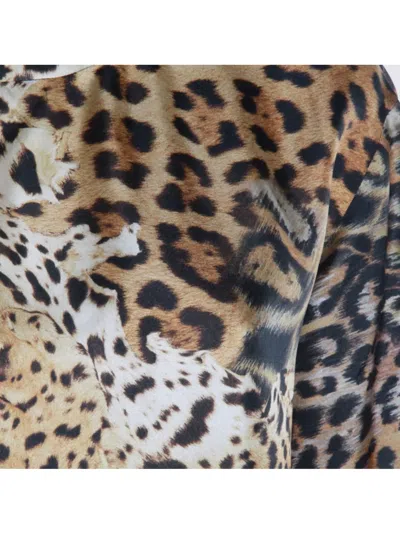 Roberto Cavalli Multicolour Jaguaro T-shirt In Neutrals