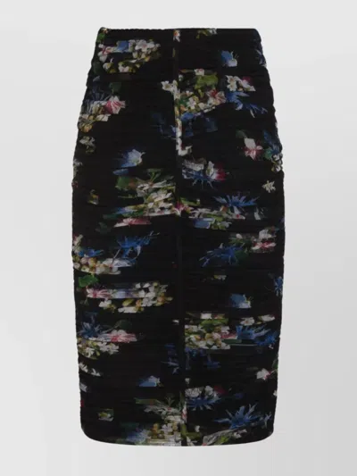 Blumarine Gonna In Tulle Stretch Stampato  Donna In Black