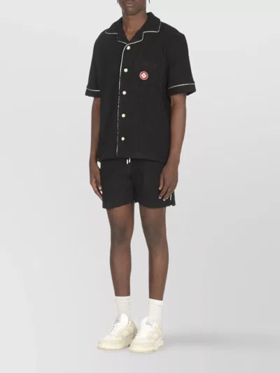 Casablanca Mens Towelling Monogram Shirt In Black