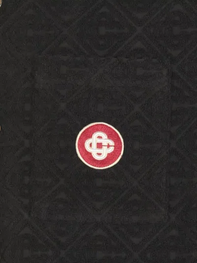 Casablanca Mens Towelling Monogram Shirt In Black