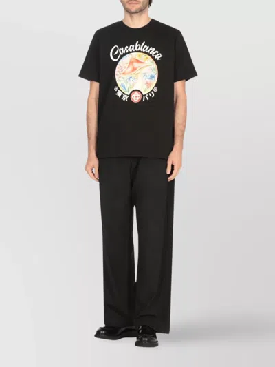 Casablanca Mushroom Emblem T-shirt In Black