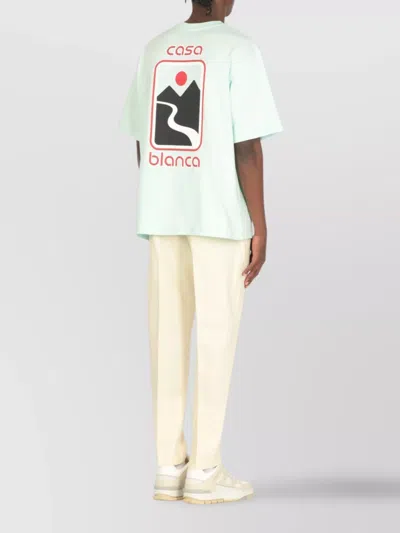 Casablanca Oversize Graphic Print Sunset Valley T-shirt In Blue