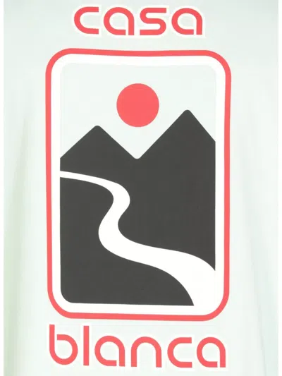 Casablanca Oversize Graphic Print Sunset Valley T-shirt In Blue