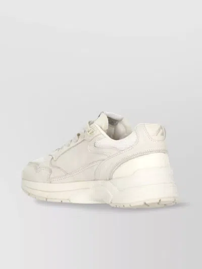 Autry Hyperway Sneakers In Whisper White Laminated Leather And Mesh