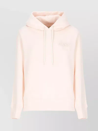 Autry Ecru Sweater With Drawstring Hood And Long Sleeves In Neutral