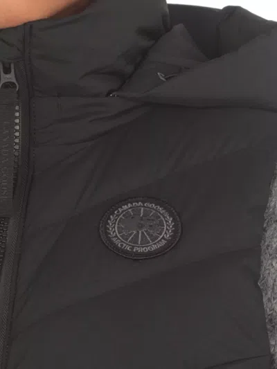 Canada Goose Quilted Hooded Sleeveless Gilet In Black