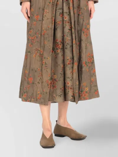 Uma Wang Lace-up Ballet Shoes Squared Toe In Green