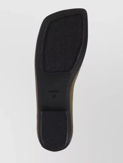 Uma Wang Lace-up Ballet Shoes Squared Toe In Green