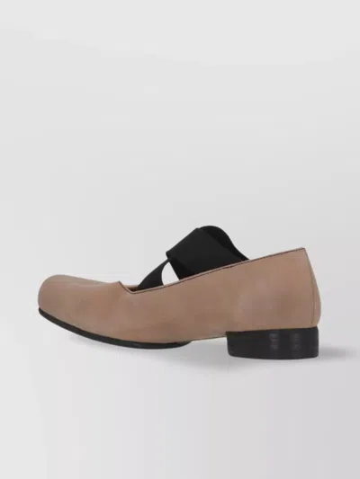 Uma Wang Ballet Lace-up Shoes Squared Toe In Neutral