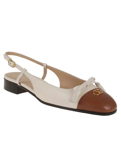 Valentino Slingback Ballerina 25mmm In White