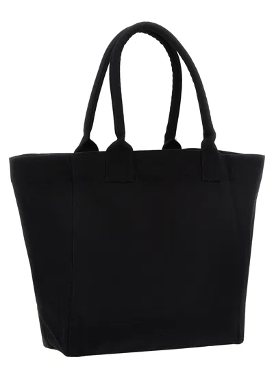 Isabel Marant Étoile Structured Black Cow Leather Tote With Subtle Logo In Black
