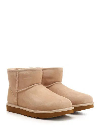 Ugg Classic Mini Ankle Boots In Neutral