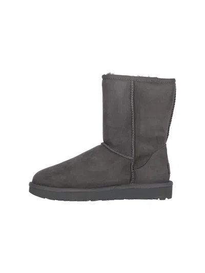 Ugg Grey Suede Ankle Boots In Gray