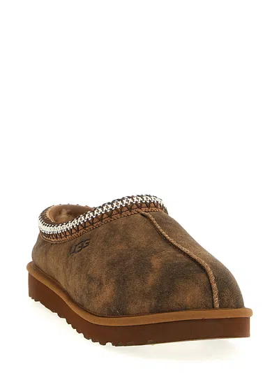 Ugg Chestnut Brown Suede Leather Tasman Ii Slippers In Green
