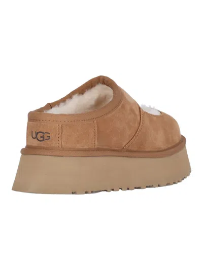 Ugg 44mm Bea Shearling & Suede Mules In Brown