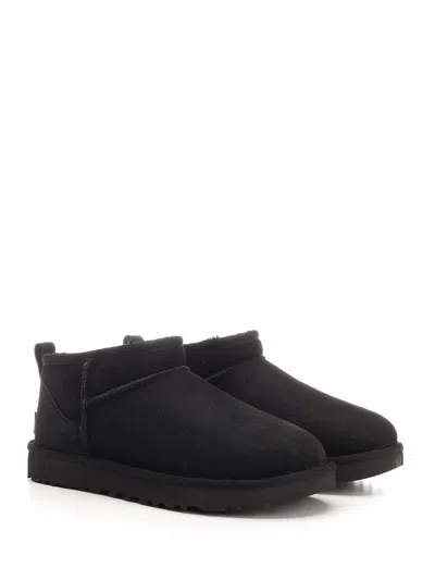 Ugg Classic Ultra Mini Ankle Boots In Black