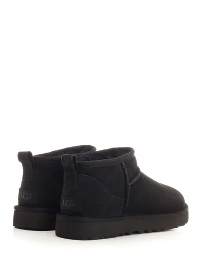 Ugg Classic Ultra Mini Ankle Boots In Black