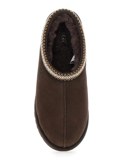 Ugg Tasman Cocoa-coloured Eather Slip-ons In Brown