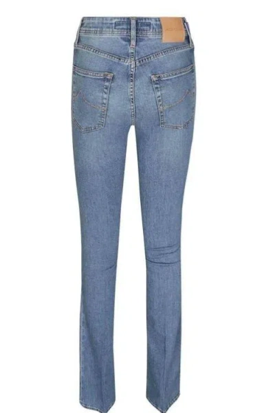 Jacob Cohen Regular Bootcut Jeans Contrast Stitching In Blue