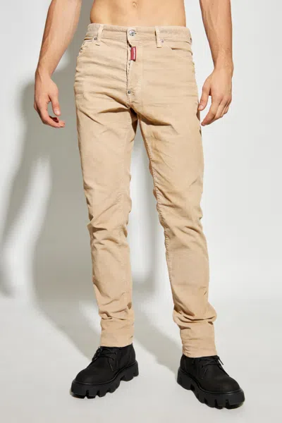 Dsquared2 Straight-leg Corduroy Trousers In Brown