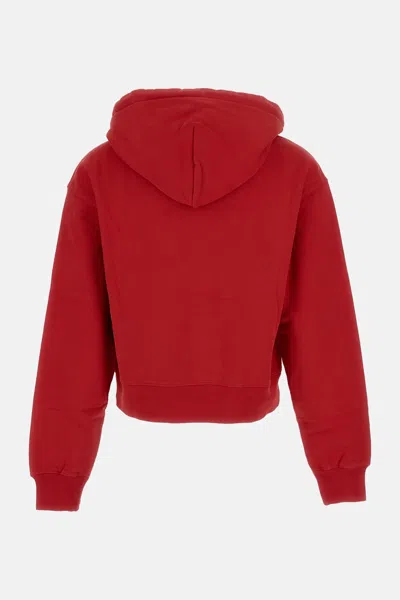 Jacquemus Le Hoodie Gros Grain Cotton Hoodie In Red