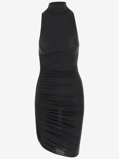 Jacquemus Piazza Asymmetrical Hem Dress In Black